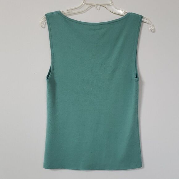 Michael Kors Cashmere Twin Set Womens M Green Tailored Classic Office Preppy - Picture 6 of 11